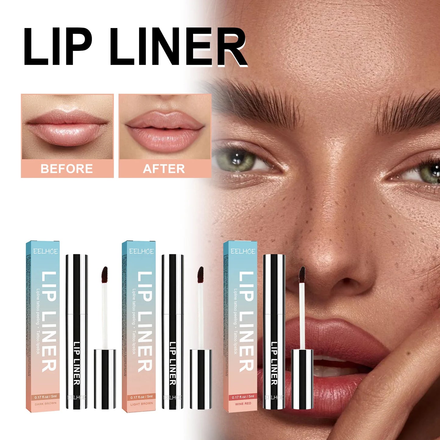 3 Colors Peel Off Lip Liner Tattoo Waterproof Matte Tint - LIPOXI