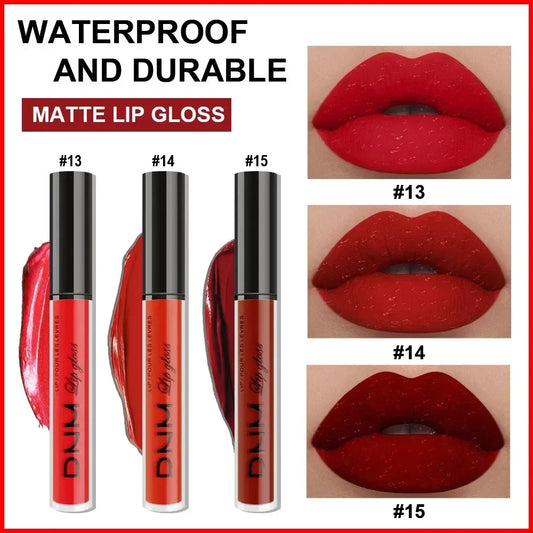 3 Colors Set Matte Velvet Lip Gloss Waterproof Long Lasting - LIPOXI