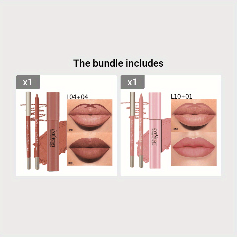 6-Color Lip Liner & Gloss Set - LIPOXI