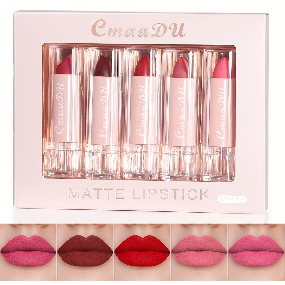 5pcs Velvet Matte Lipstick Collection - LIPOXI