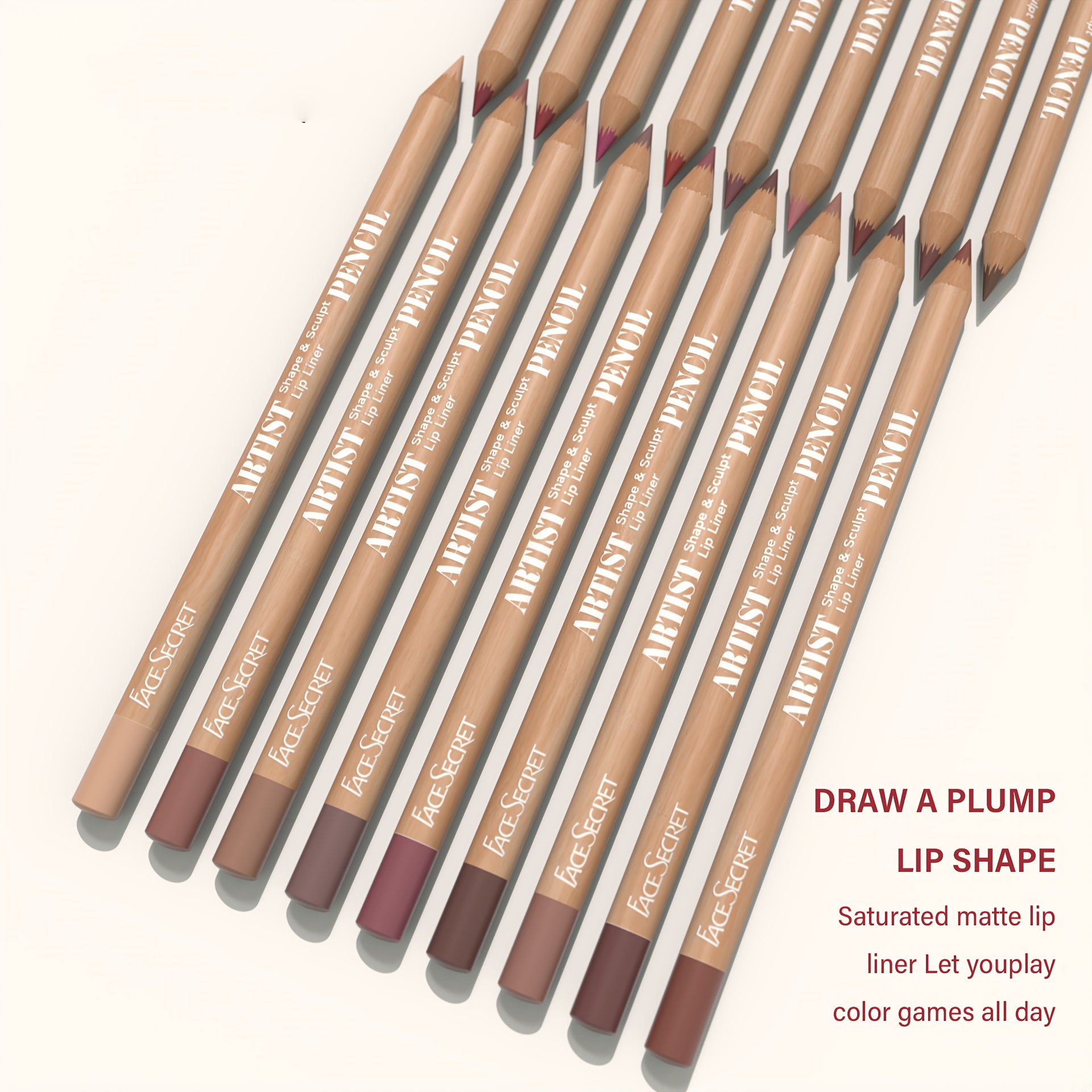 Matte Allure: 6-Piece Waterproof Lip Liner Set - LIPOXI