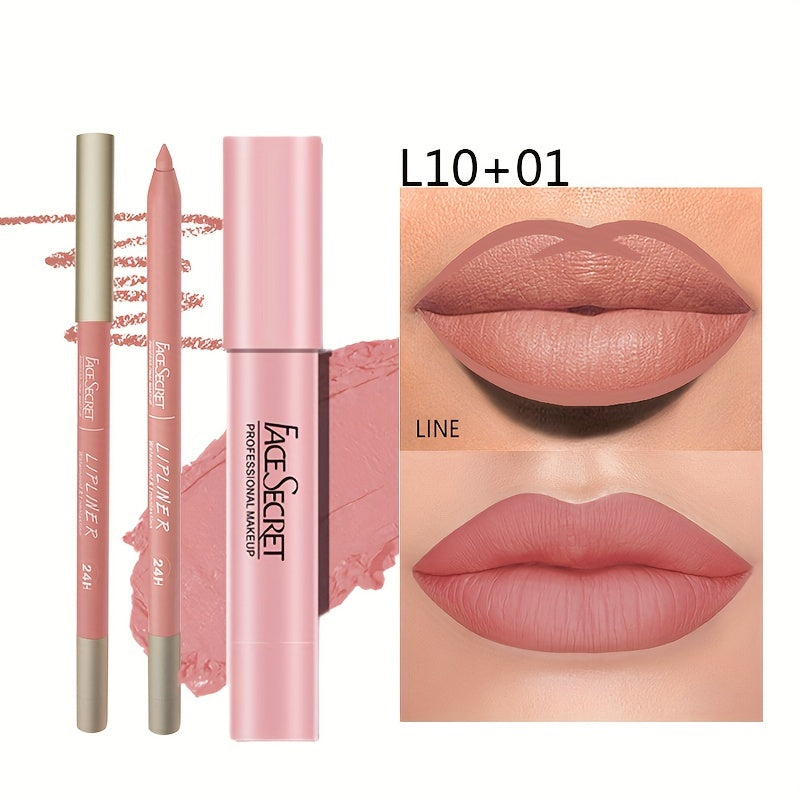 6-Color Lip Liner & Gloss Set - LIPOXI