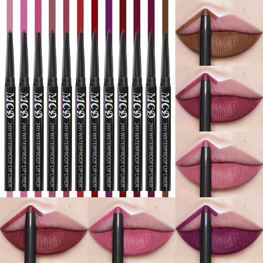 Matte Luxe 12-Piece Lip Liner Set - LIPOXI