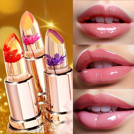 3pcs Color-Changing Gold Foil Lip Balm - LIPOXI