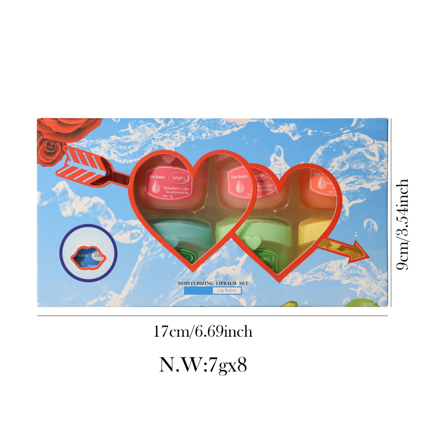 4-8 Pack Fruit Flavored Lip Care Gift Set - LIPOXI