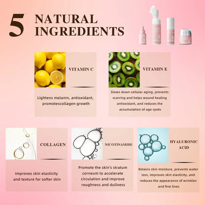 4-Piece 5-in-1 Hyaluronic Skincare Set - LIPOXI