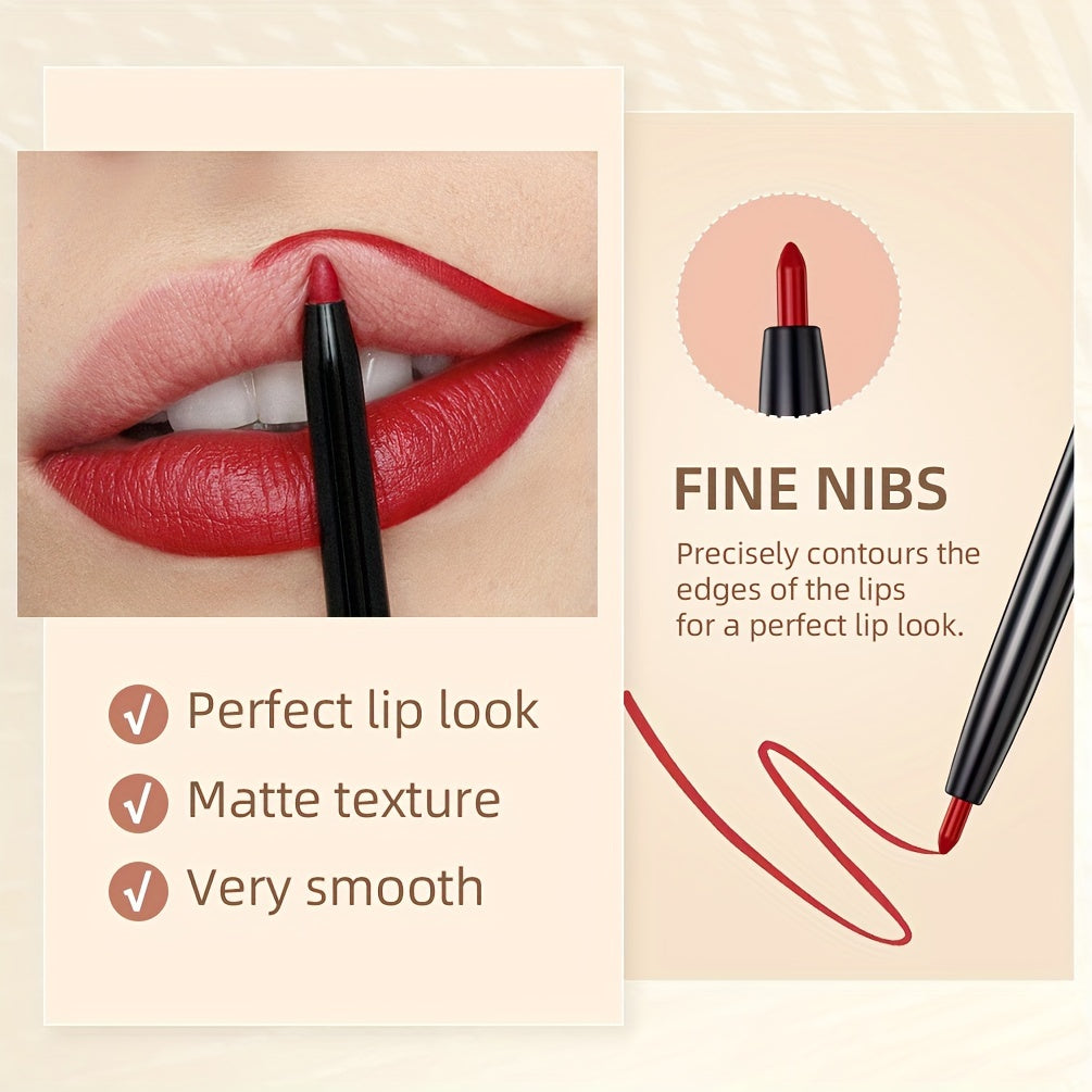 Qibest 12-Color Lip Liner Set - LIPOXI