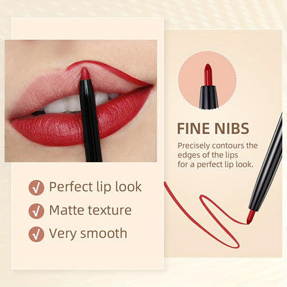 Qibest 12-Color Lip Liner Set - LIPOXI