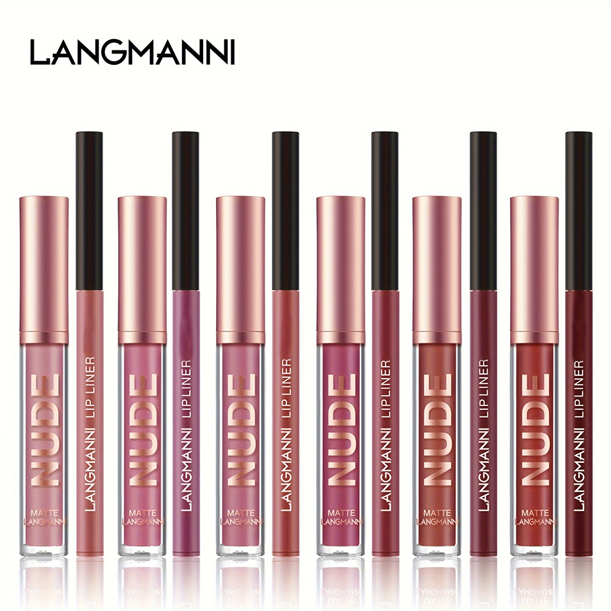 6 Color 2 In 1 Lip Liner & Gloss Set - LIPOXI