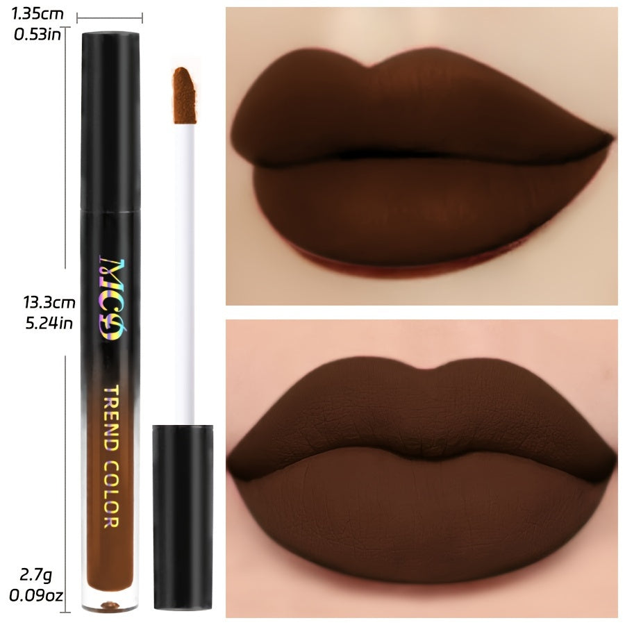 Matte Velvet Brown Lip Gloss - LIPOXI