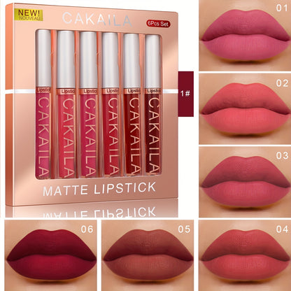 6Pcs Long-Lasting Matte Liquid Lipstick Set - LIPOXI