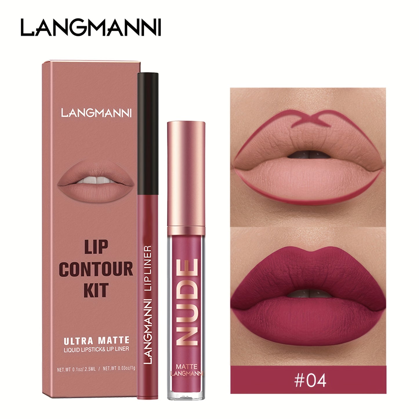 6 Color 2 In 1 Lip Liner & Gloss Set - LIPOXI