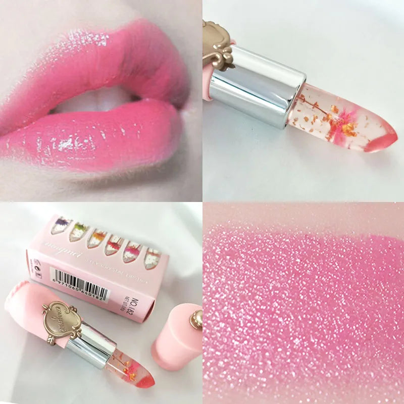 6 Colors Flower Transparent Lipstick Lasting Moisturizer - LIPOXI
