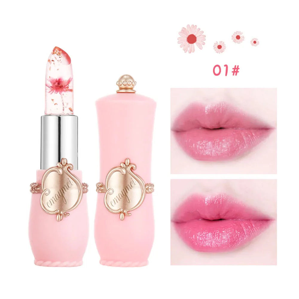 6 Colors Flower Transparent Lipstick Lasting Moisturizer - LIPOXI
