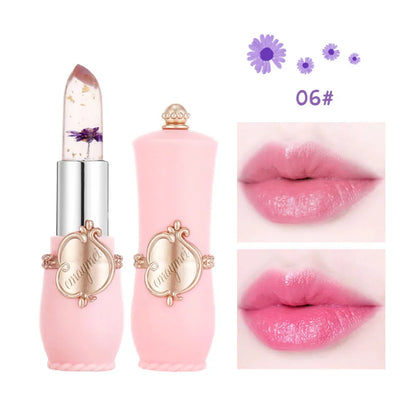 6 Colors Flower Transparent Lipstick Lasting Moisturizer - LIPOXI