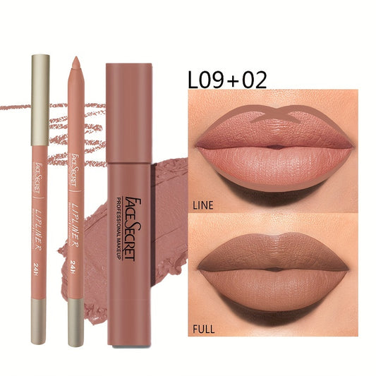 6-Color Lip Liner & Gloss Set - LIPOXI