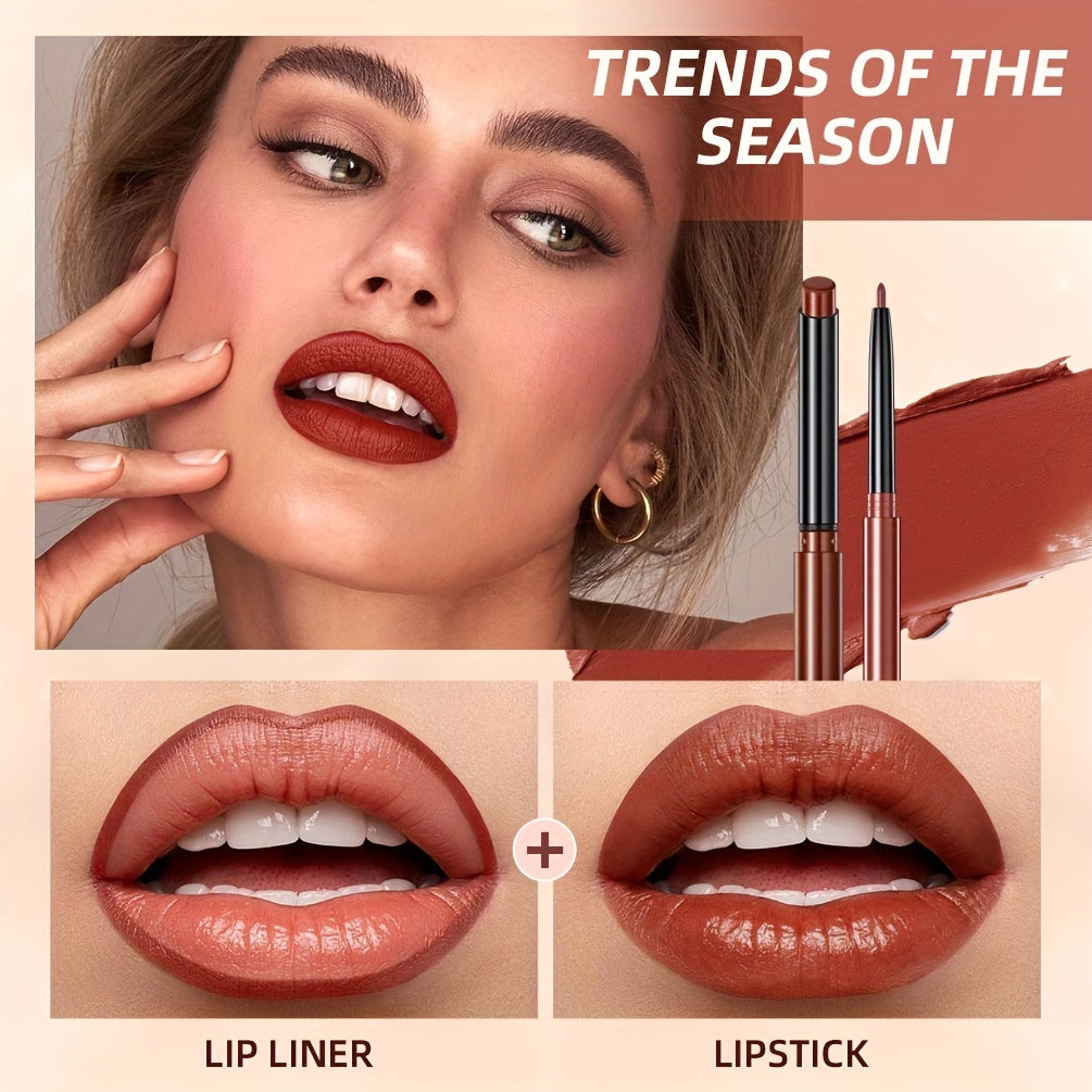 QIBEST Matte Lipstick & Lipliner Set - LIPOXI