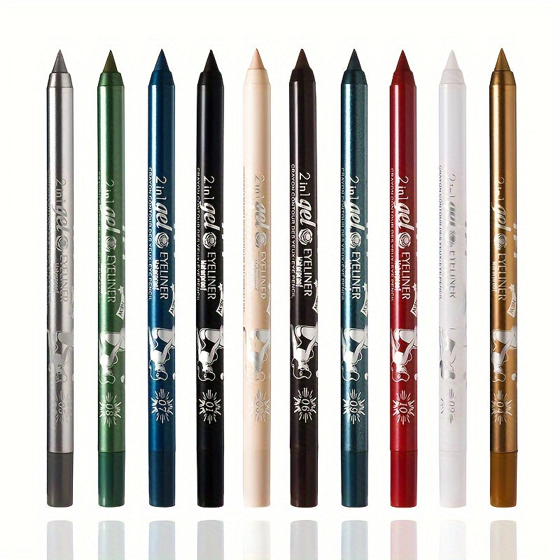 Vibrant 10-Color Eyeliner Set - LIPOXI