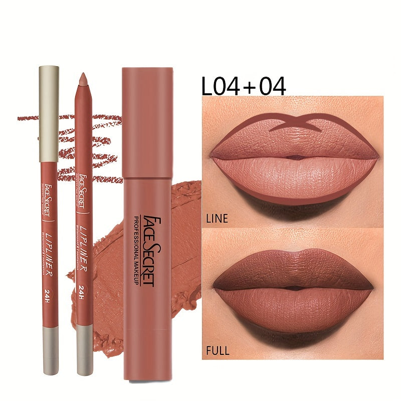 6-Color Lip Liner & Gloss Set - LIPOXI