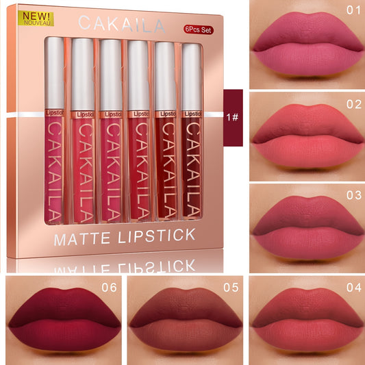 6Pcs Long-Lasting Matte Liquid Lipstick Set - LIPOXI