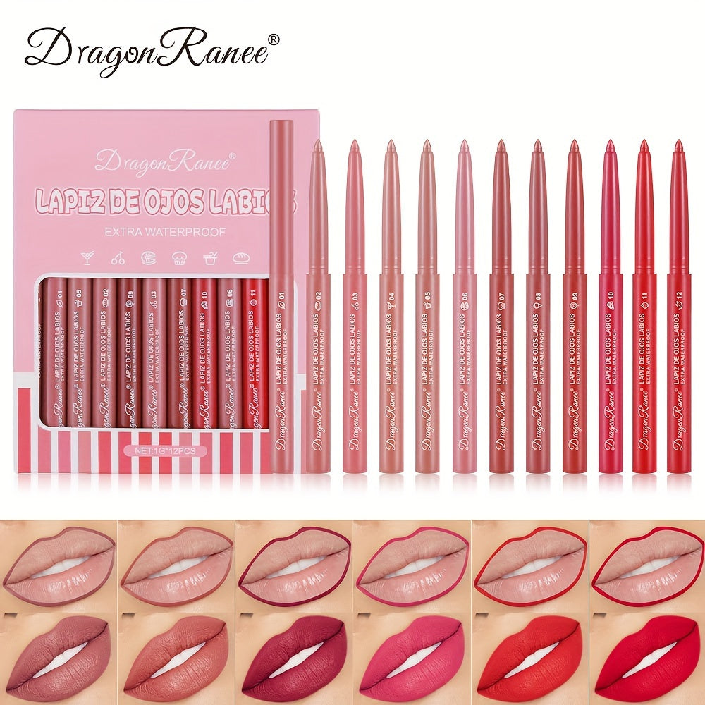 Vibrant 12-Color Lip Liner Set - LIPOXI