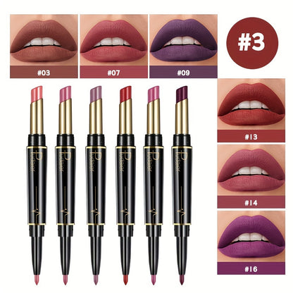 Pudaier 6-Pack Lip Liner & Lipstick Set - LIPOXI