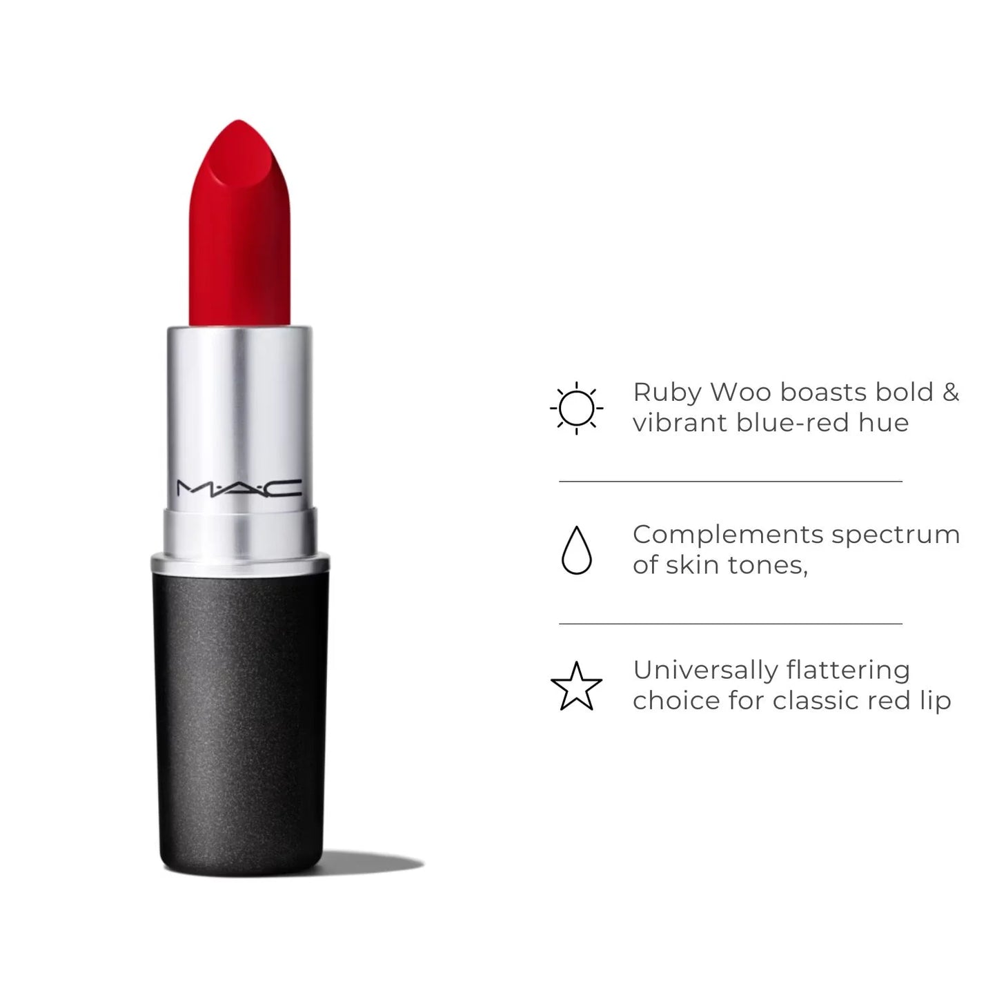 Mac Ruby Woo Retro Matte Lipstick - LIPOXI