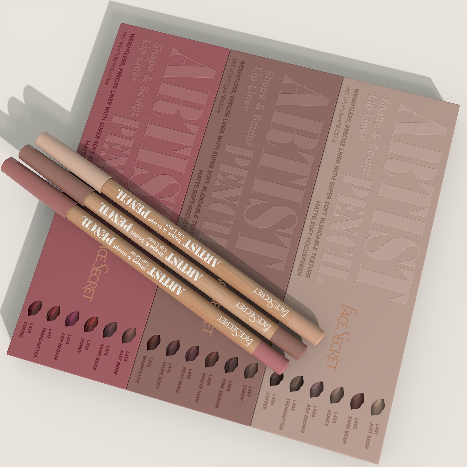 Matte Allure: 6-Piece Waterproof Lip Liner Set - LIPOXI