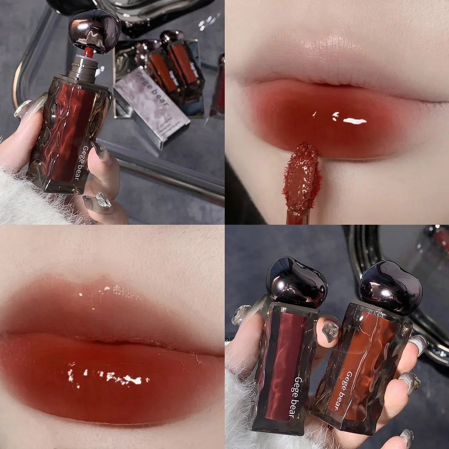 7 Colors Mirror Jelly Lip Glaze Liquid Lipstick Korean Cosmetics