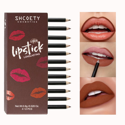 Matte Magic: 12-Piece Lip & Eyeliner Set - LIPOXI