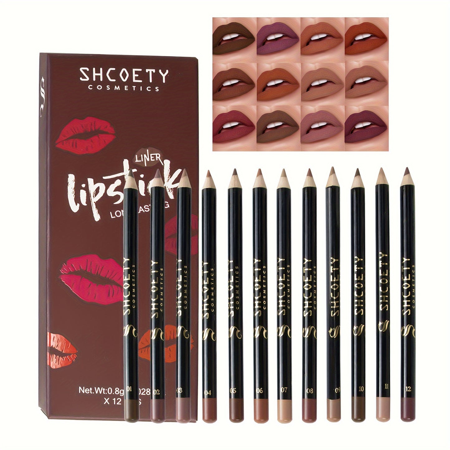 Matte Magic: 12-Piece Lip & Eyeliner Set - LIPOXI