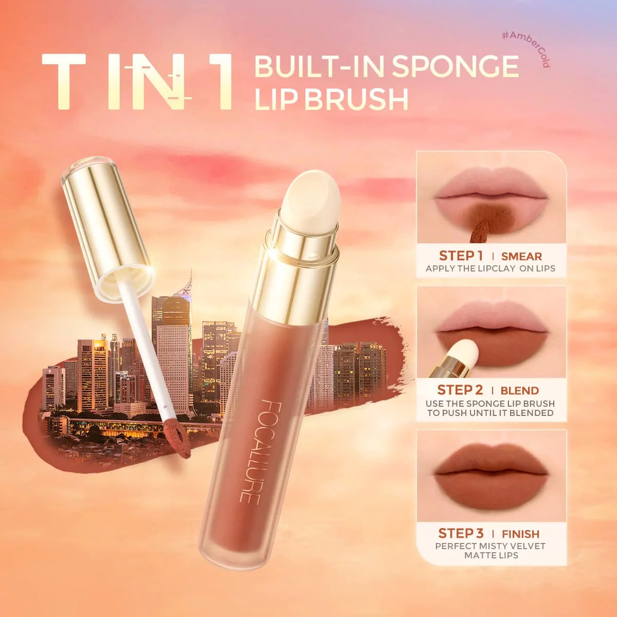 Misty Matte Lip Mud & Dual-Use Sponge Brush - LIPOXI