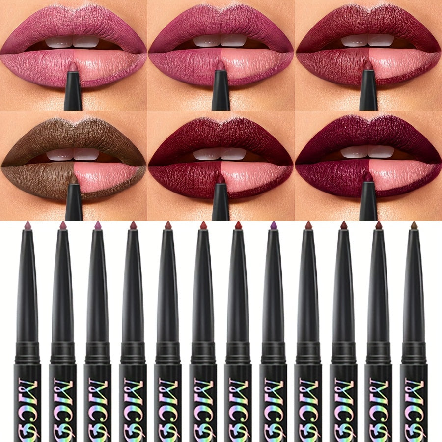 Matte Luxe 12-Piece Lip Liner Set - LIPOXI