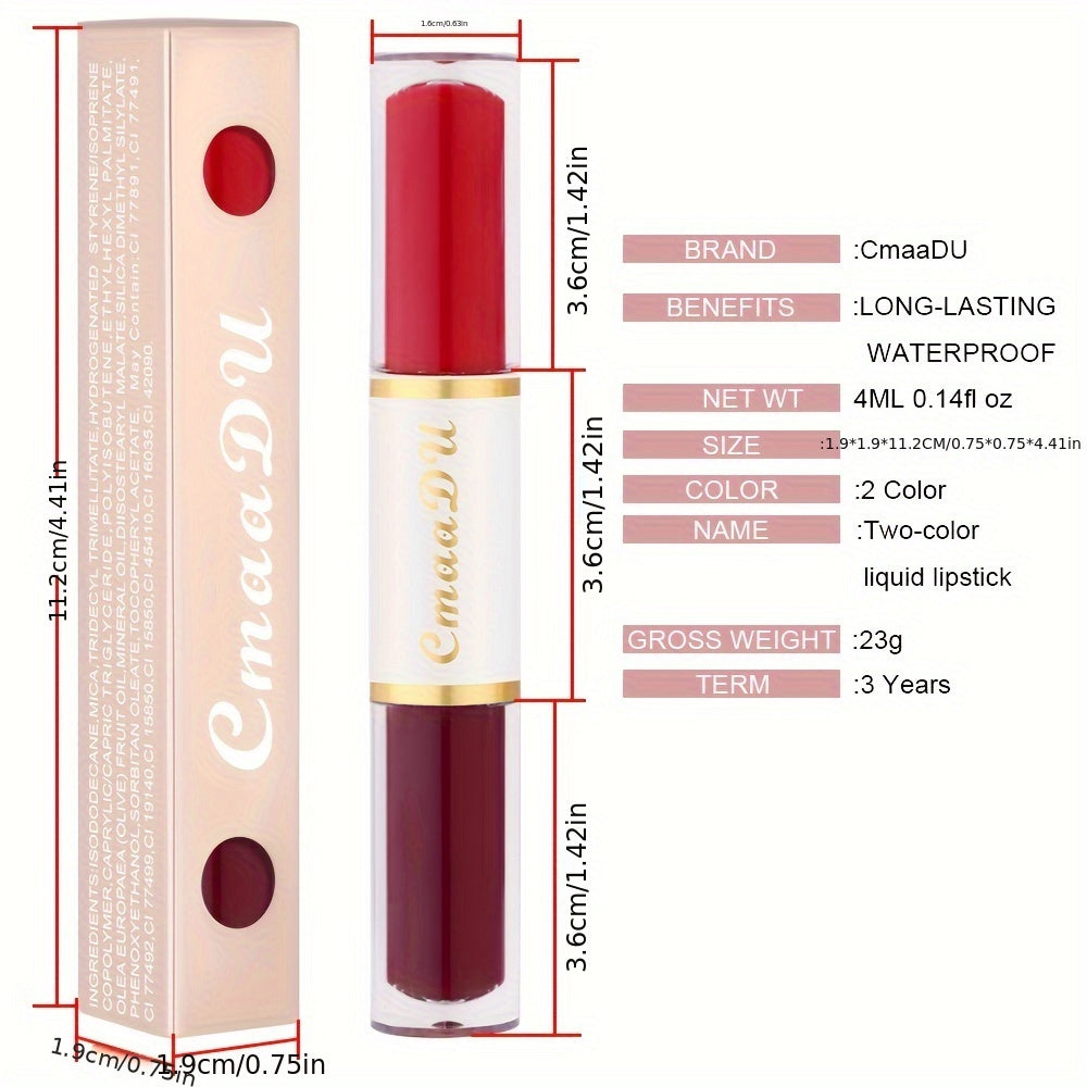 Cmaadu Two Color Liquid Lipstick - LIPOXI