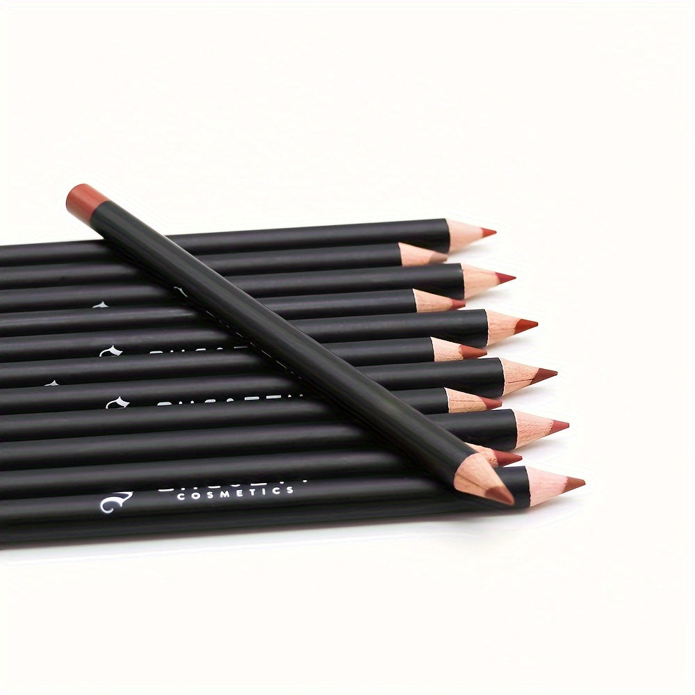 Nude Elegance: 12-Color Matte Lipstick & Liner Set - LIPOXI