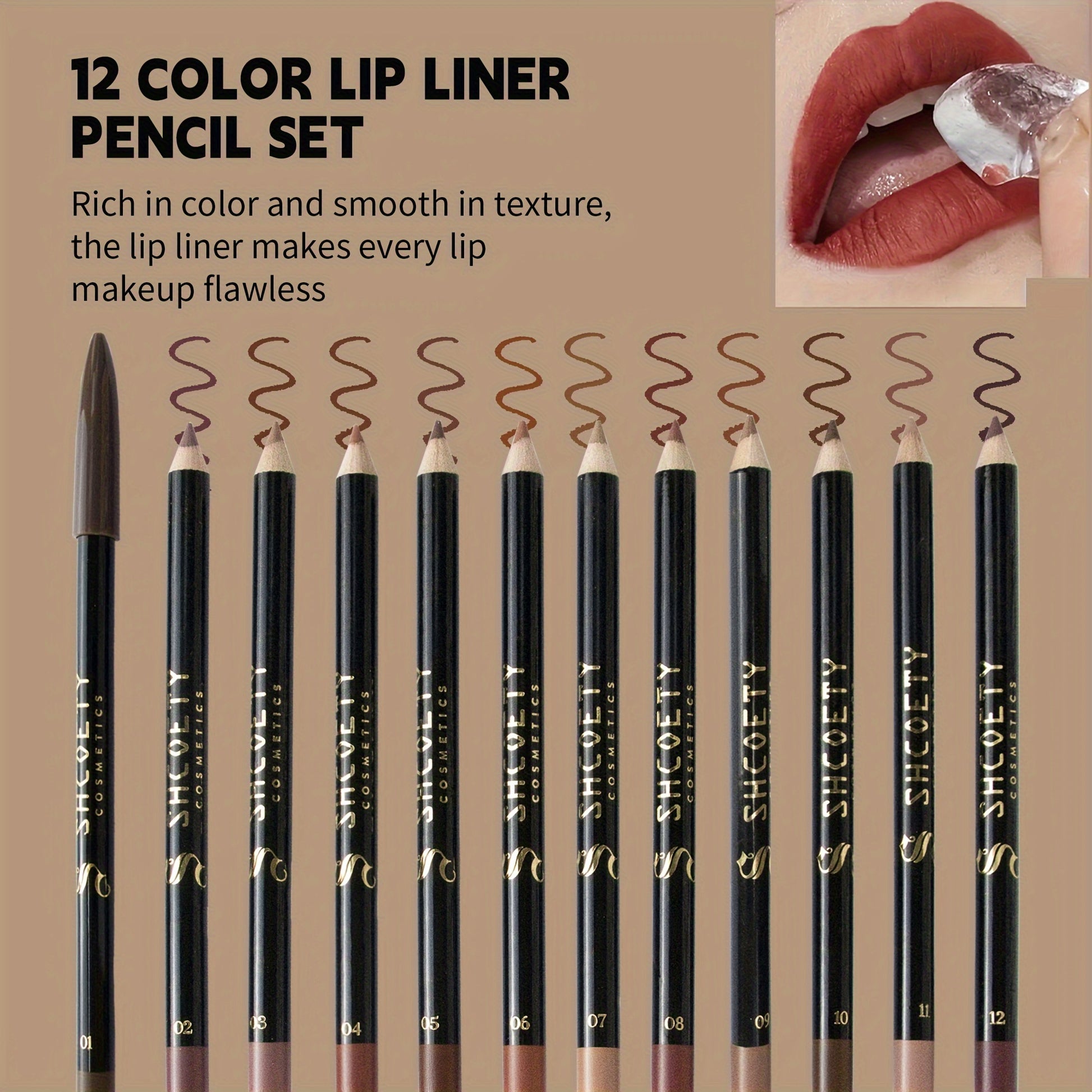 Matte Lip Liner Pencil Set - LIPOXI