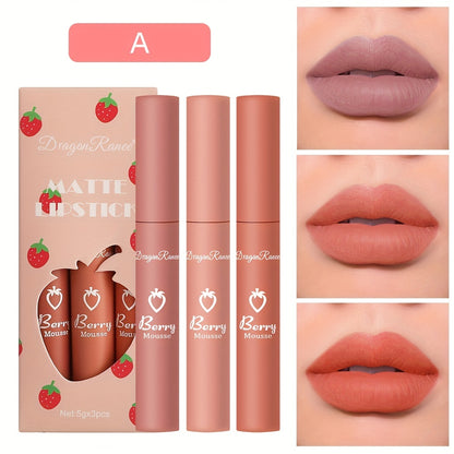 3-Color Velvet Matte Lipstick - LIPOXI