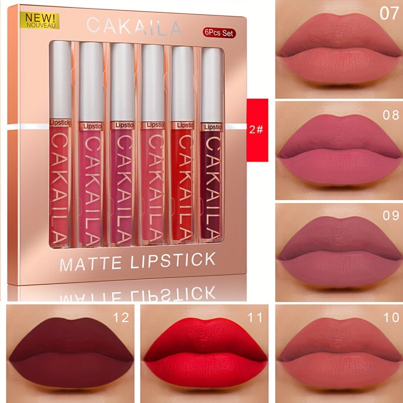 6Pcs Long-Lasting Matte Liquid Lipstick Set - LIPOXI