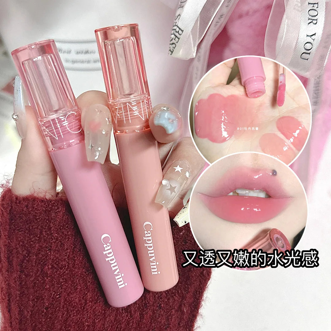 Cappuvini 6 Color Juice Jelly Lip Gloss Long Lasting Moisturizer - LIPOXI