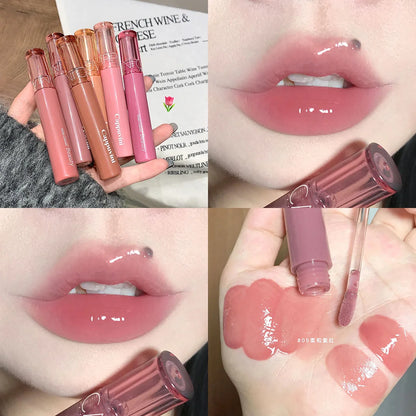 Cappuvini 6 Color Juice Jelly Lip Gloss Long Lasting Moisturizer - LIPOXI