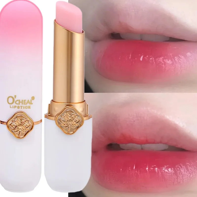Color-Changing Fruit Lip Balm - Moisturizing Peach Red Tint for All Lips