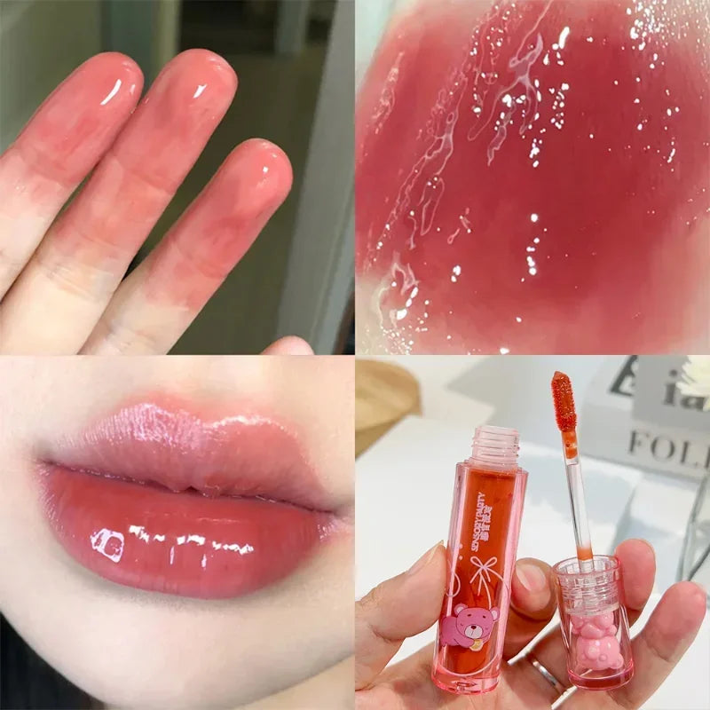 Cute Water Light Lip Gloss Lasting Crystal Glossy Shine - LIPOXI