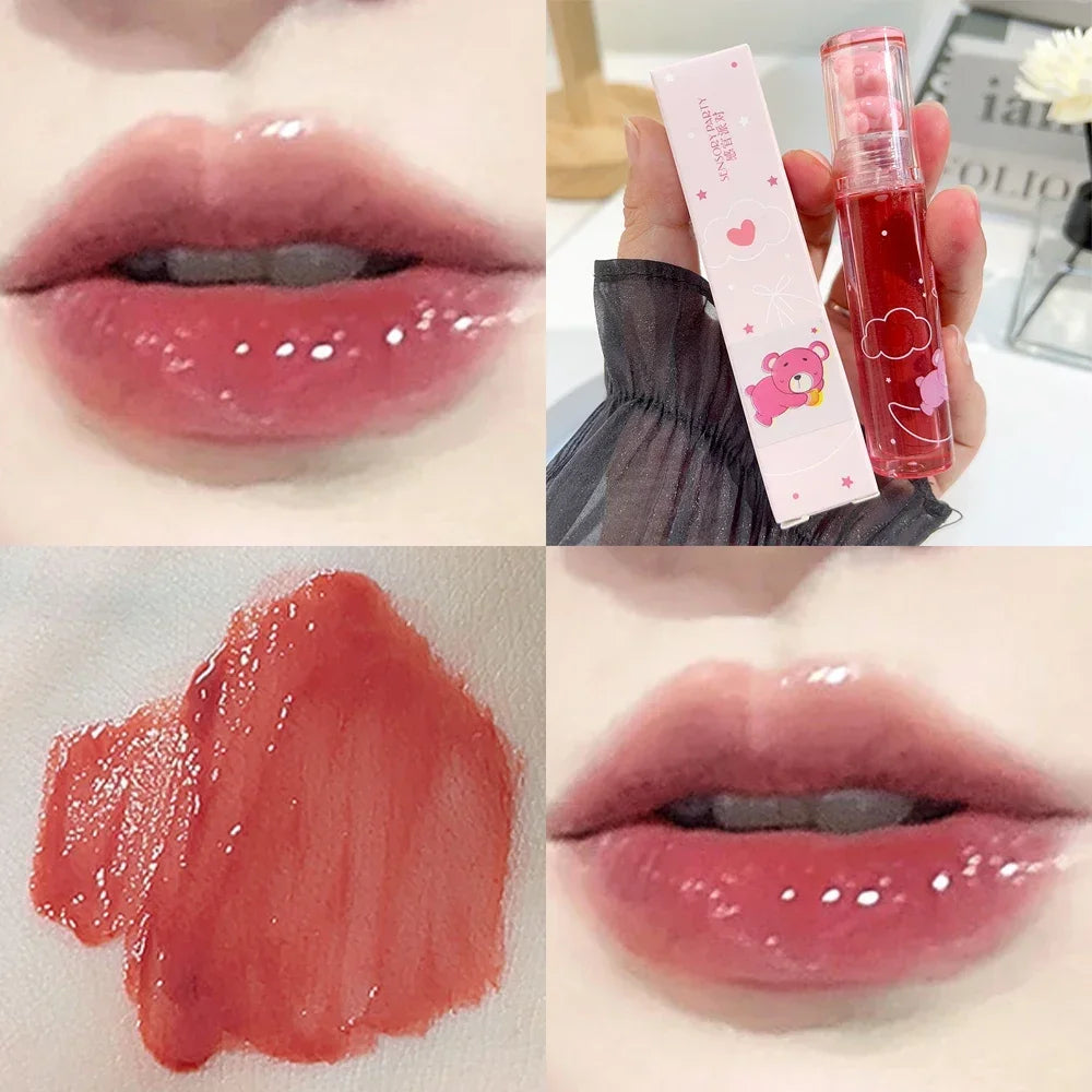 Cute Water Light Lip Gloss Lasting Crystal Glossy Shine - LIPOXI