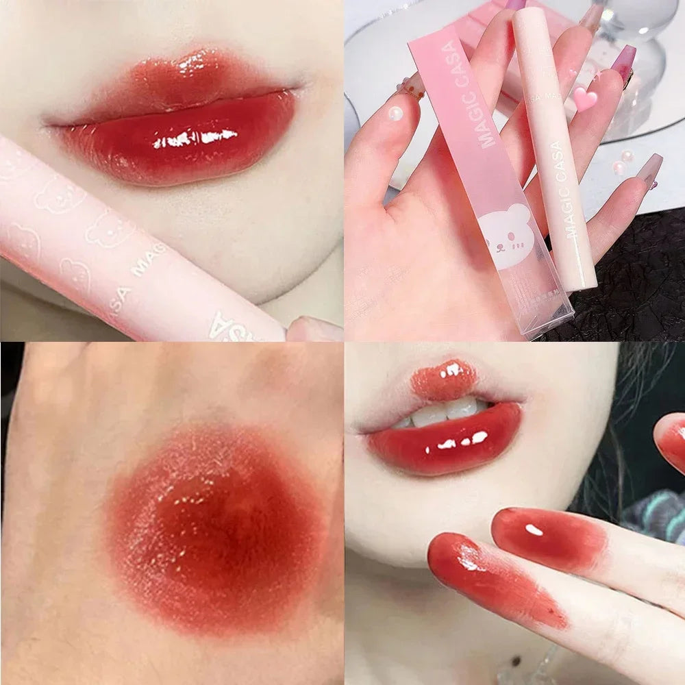 Cute Water Light Lip Gloss Lasting Crystal Glossy Shine - LIPOXI