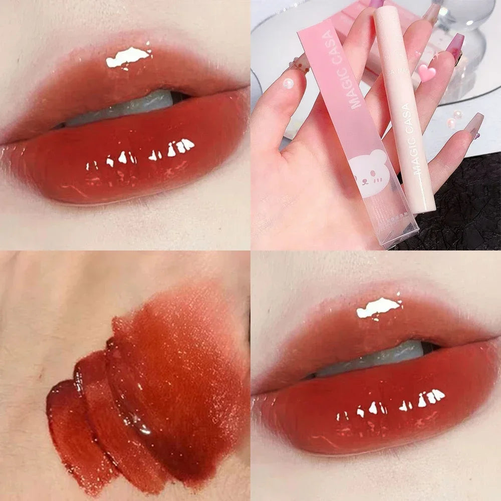 Cute Water Light Lip Gloss Lasting Crystal Glossy Shine - LIPOXI