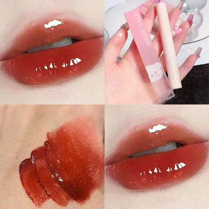 Cute Water Light Lip Gloss Lasting Crystal Glossy Shine - LIPOXI