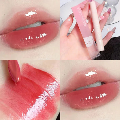 Cute Water Light Lip Gloss Lasting Crystal Glossy Shine - LIPOXI