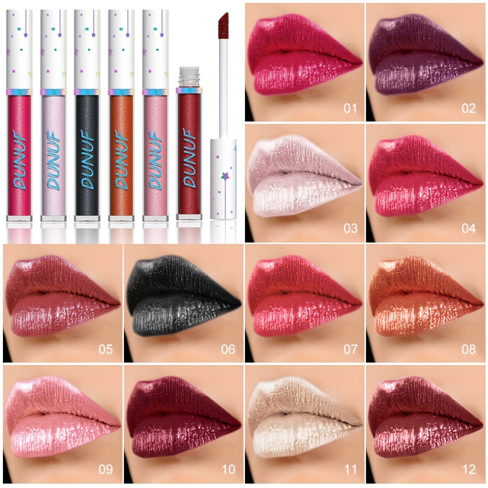 Dazzling 12-Piece Shimmer Lip Gloss Set - LIPOXI