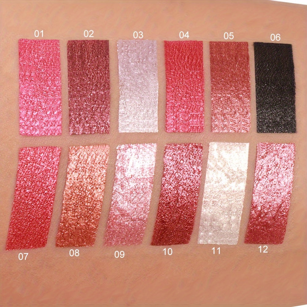 Dazzling 12-Piece Shimmer Lip Gloss Set - LIPOXI