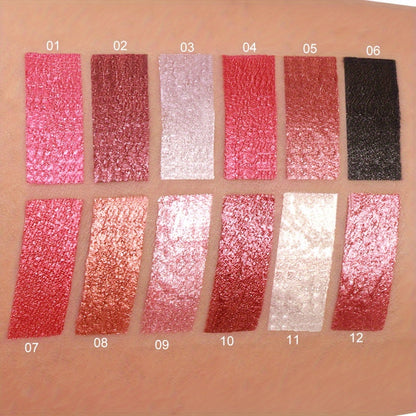 Dazzling 12-Piece Shimmer Lip Gloss Set - LIPOXI